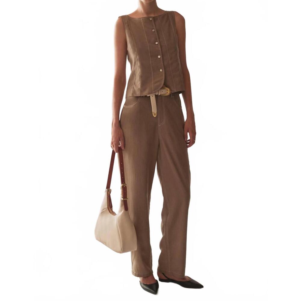 NEW SANCIA brixlynn straight leg pants in laurel oak - Picture 2 of 6
